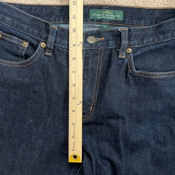 Lauren Ralph Lauren Jeans Womens 8 Blue Dark Classic Bootcut Mid Rise Denim LR - Picture 4 of 5